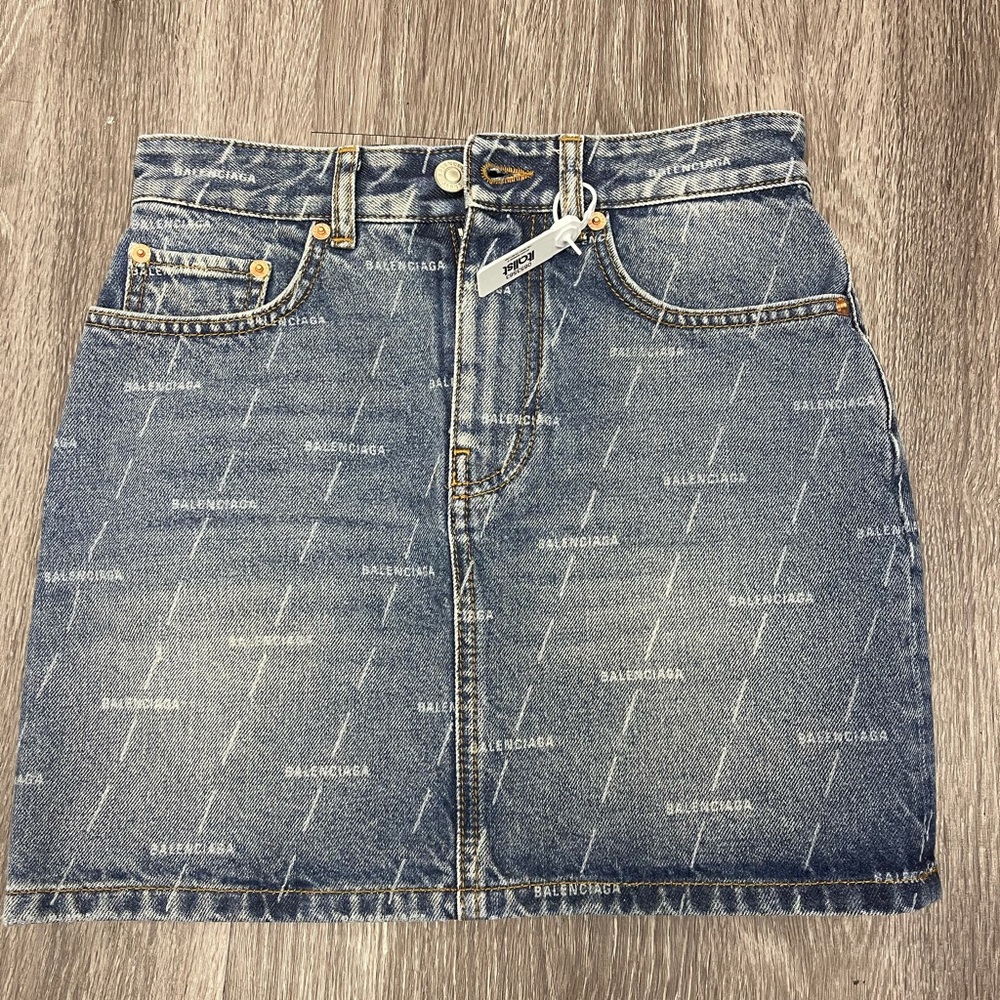 Balenciaga Denim Mini Skirt